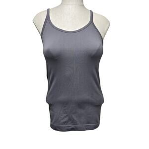 Unbranded Athletic Tank Top Y Back Straps XS Dark Gray